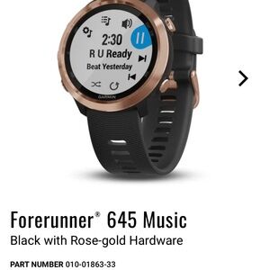 Garmin Forerunner 645 Music Black and Rose-gold